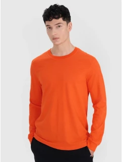 Pánské oversize hladké tričko s dlouhým rukávem model 21436426 pánské - 4F