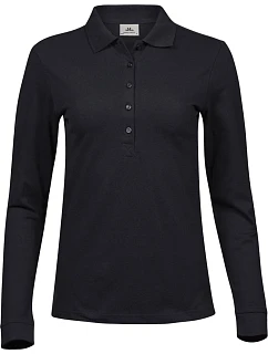 TJ 146 Dámské luxusní elastické piqué polo model 22450880 black - Tee Jays