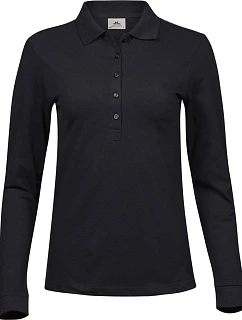 TJ 146 Dámské luxusní elastické piqué polo model 22450880 black - Tee Jays