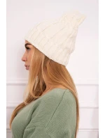 Fleecová čepice  ecru model 18750141 - K-Fashion
