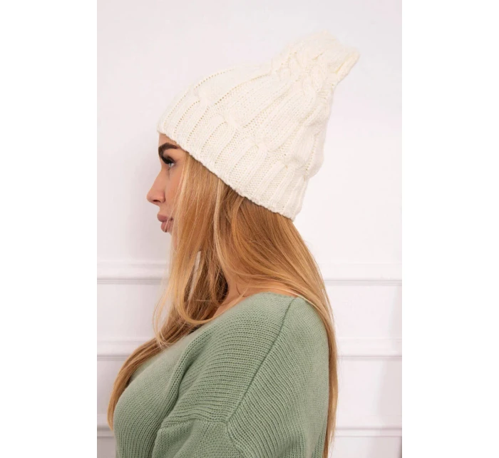Fleecová čepice  ecru model 18750141 - K-Fashion