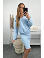 Blúzka + pruhované šaty modré Blúzka + pruhované šaty modré