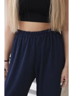 Široké nohavice námornícka modrá