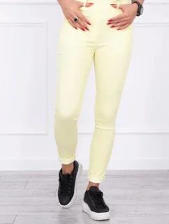 Kalhoty v barvě denim yellow