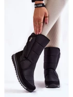 Damskie Śniegowce Na Rzep Progress PROGJ-22-128 Czarne