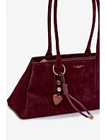 Eko semišová kabelka s přívěskem model 22111618 - Flora&Co