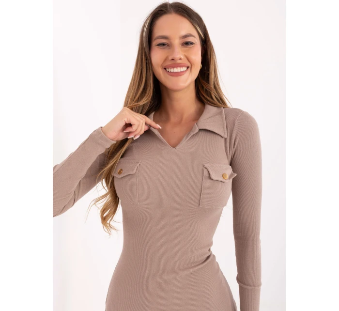 Šaty RV SK model 16732171 tmavě lila - FPrice Šaty RV SK model 16732171 tmavě lila - FPrice