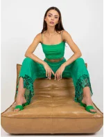 Dámské široké kalhoty DHJ SP model 18497197 zelená - FPrice