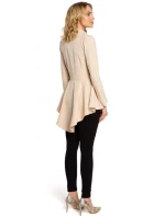 Asymetrický frak s golierom a zapínaním na gombíky M165 - čierny - Moe