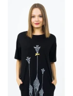 Dámske domáce šaty s krátkym rukávom Žirafy