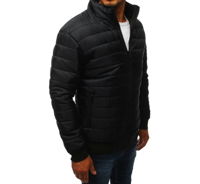 Pánska prechodná prešívaná bunda čierna TX3270 Pánska prechodná prešívaná bunda čierna TX3270