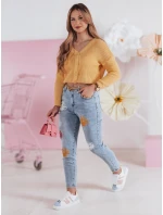 Dámské džínové kalhoty slim fit modré Dstreet model 21985367 - FashionStreet