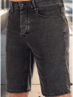 Pánske džínsové šortky čierne Dstreet SX2493