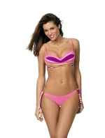 Pruhované plavky Justine + Hollywood M-298 ružová s limetkou (176) - Marko Pruhované plavky Justine + Hollywood M-298 ružová s limetkou (176) - Marko