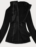 Čierna dámska mikina s nízkym stojačikom (HH020-01)