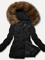 Dámska prechodná bunda bomber J Style čierno-béžová (5M3238-392B)