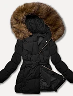 Dámska prechodná bunda bomber J Style čierno-béžová (5M3238-392B)