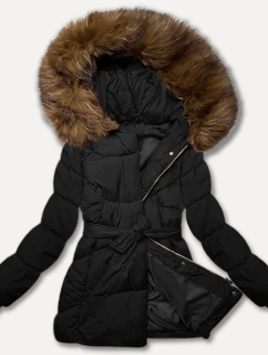 Černobéžová dámská bunda typu pro přechodné období model 21248456 - J.STYLE