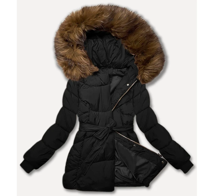 Černobéžová dámská bunda typu pro přechodné období model 21248456 - J.STYLE