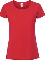Fruit of the Loom Lady-Fit Iconic 195 T Dámske tričko z hrubej bavlny 16.1424 červené