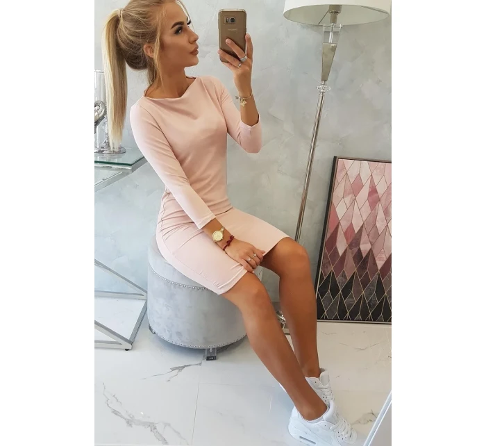 Klasické šaty tmavo púdrovo ružové