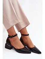 Lodičky na klínku s páskem Vinceza 62278 Černé