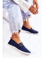 Dámske textilné tenisky Slip-On Navy Blue Lilis