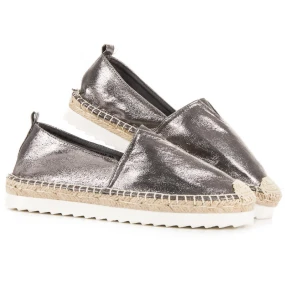 Nazúvacie šedej lesklé poltopánky