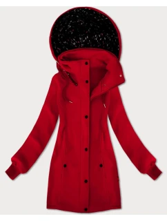 Bluza damska z kapturem i  czerwona model 21335857 - LHD