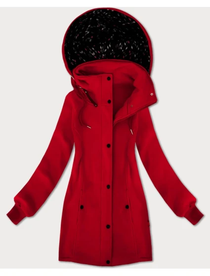 Bluza damska z kapturem i  czerwona model 21335857 - LHD