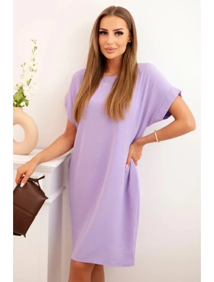 Šaty s kapsami světle fialová