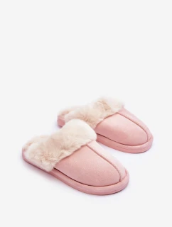 Dámské Pantofle s Kožešinou Růžové model 21563560 - Boto