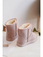 Dziecięce Ocieplane Botki Śniegowce Różowe Gooby