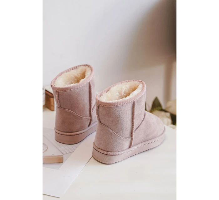 Dziecięce Ocieplane Botki Śniegowce Różowe Gooby