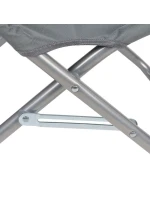 PLÁŽOVÉ SKLADACIE KRESLO ŠEDÉ