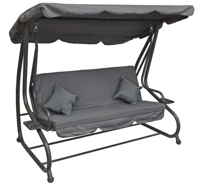 ZÁHRADNÁ A BALKÓNOVÁ HOJDAČKA KASIA 3 OSOBY SIVÁ ZÁHRADNÁ A BALKÓNOVÁ HOJDAČKA KASIA 3 OSOBY SIVÁ