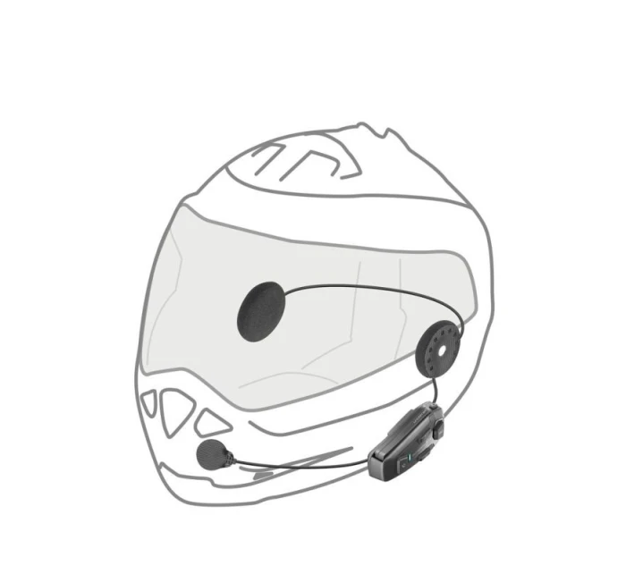 Interkom pre motocykle INTERPHONE U-COM 8R, sada pre 1 prilbu