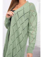 Svetr s geometrickým vzorem tmavě mátový Svetr s geometrickým vzorem tmavě mátový