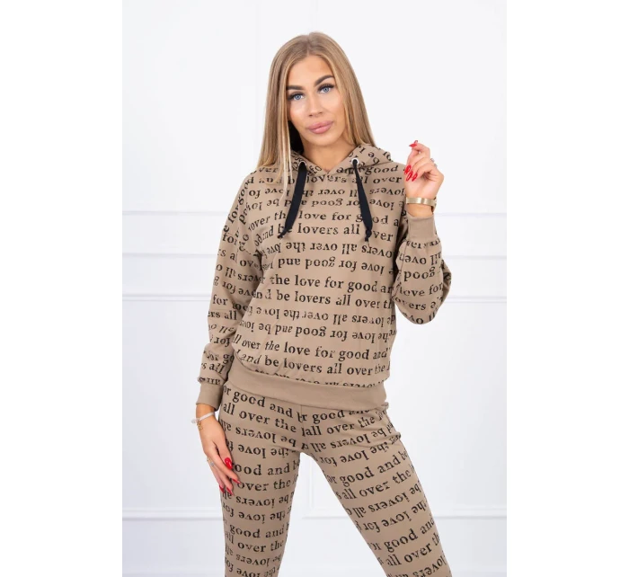 Súprava s potlačou vo farbe camel Súprava s potlačou vo farbe camel