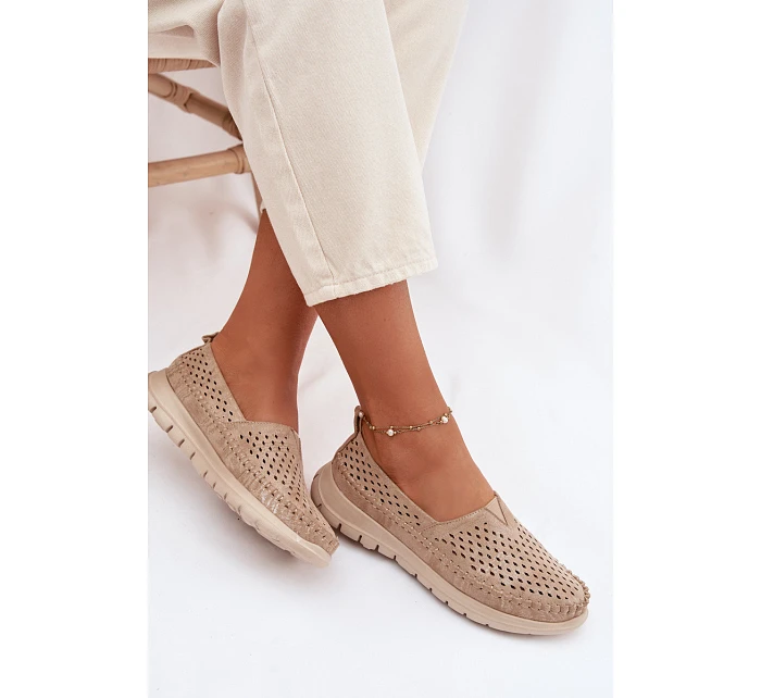 Otevřené lehké dámské mokasiny Sergio Leone MK099H zlaté