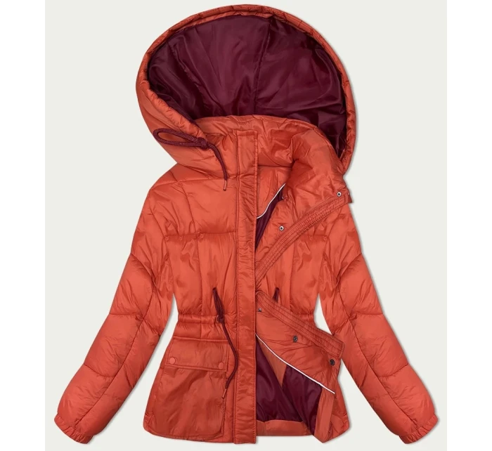 Dámska zimná prešívaná bunda (15200) koralová - Goodlooking