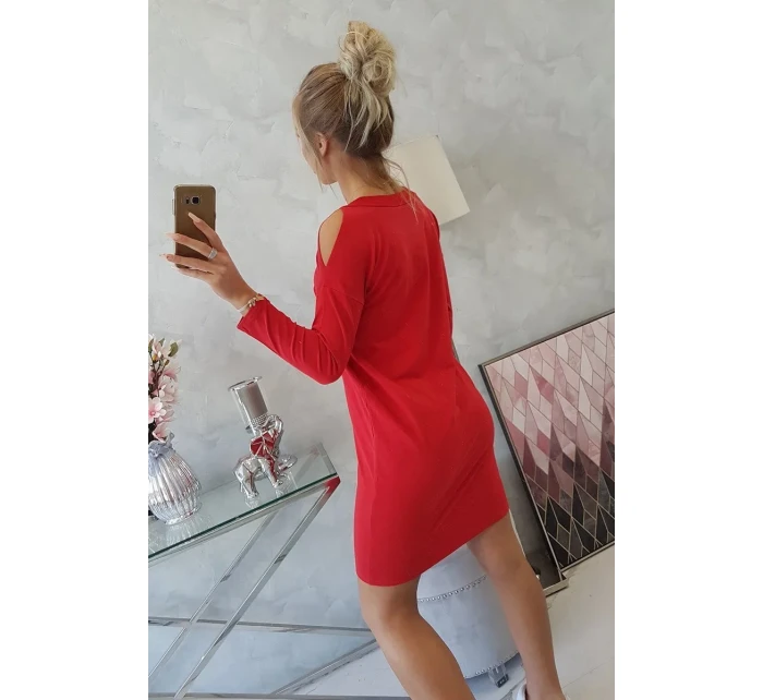 Šaty s milostnou potlačou červené