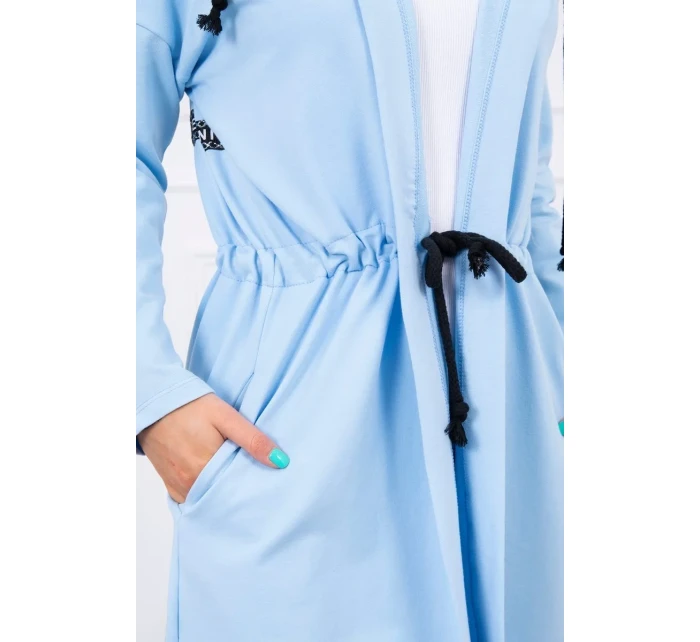 model 18744381 zadní plášť modrý - K-Fashion