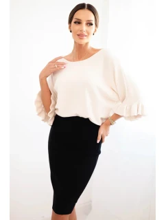 Dámská sukně z  úpletu černá model 21407189 - K-Fashion