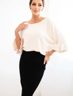 Dámska sukňa z elastického viskózového úpletu čierna