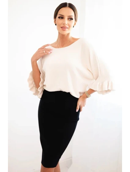 Dámská sukně z  úpletu černá model 21407189 - K-Fashion