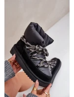 Semišové Sněhule Dámské S Šněrováním  Černé model 21679979 - D.Franklin