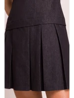 M842 Džínsové šaty so záhybmi - grafitové M842 Džínsové šaty so záhybmi - grafitové