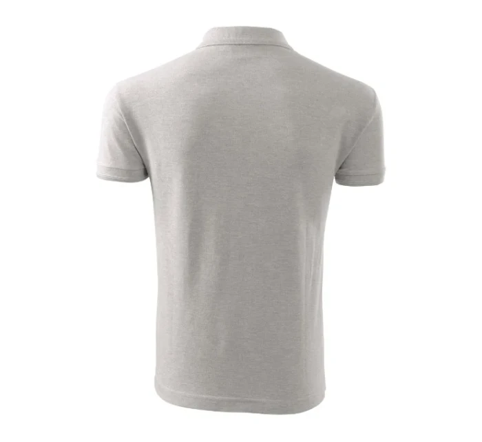 Pique Polo polokošile pánská světle šedý melír
