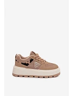 Dámske topánky na platforme A209 beige - Sweet Shoes